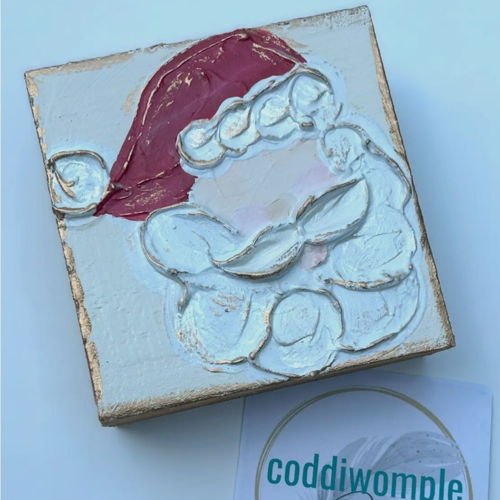 Coddiwomple Santa Claus Hand Painted Block